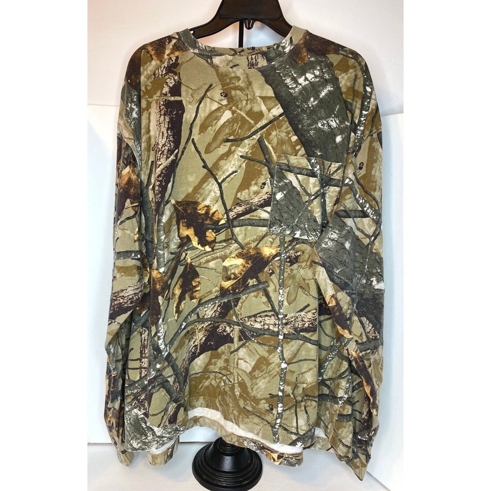 A1 Outfitters Ridge Real Tree Camo Pocket T Shirt Adult 2XL Camouflage Mens